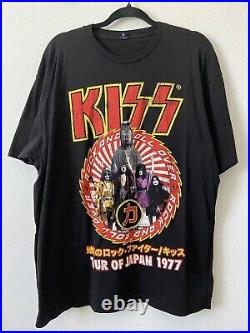 2013 KISS Band T-Shirt Rock And Roll Over 1977 Japan Japanese Tour Graphic Tee