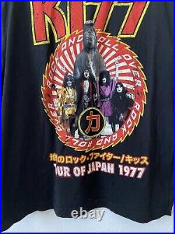 2013 KISS Band T-Shirt Rock And Roll Over 1977 Japan Japanese Tour Graphic Tee