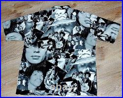 Dragonfly All Over Button ROCK Shirt XL JIMI HENDRIX LED ZEPPELIN ROLLING STONES