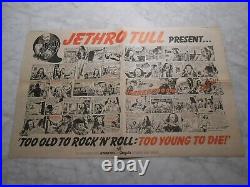 JETHRO TULL TOO OLD TO ROCK`N`ROLL 1st PRESS UK COMPLETE ALBUM ADVERT