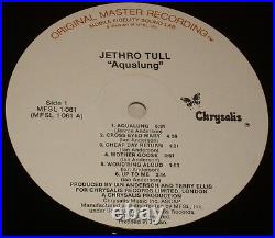 Jethro Tull Aqualung Original Master Recording Lp Complete With Inserts