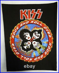 KISS Back Patch 30+ Years Old ROCK AND ROLL OVER Ace Frehley Peter Criss VINTAGE
