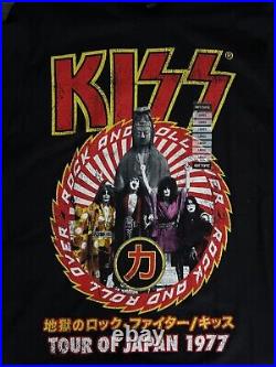 KISS Band T-Shirt Rock And Roll Over 1977 Japan Japanese Tour L 2013 UNWORN