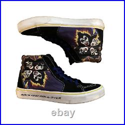 KISS Band x Vans Hi Tops with BOX! 8M/9.5W Rock and Roll Over