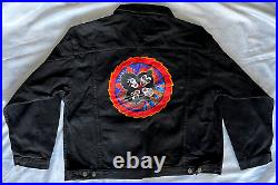 KISS Black Denim Rock And Roll Over Jacket New W Tags Size Large L 1997 Official