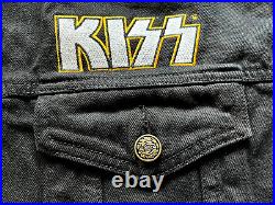KISS Black Denim Rock And Roll Over Jacket New W Tags Size Large L 1997 Official