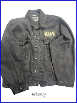 KISS TOUR JACKET 1997 BLACK DEMIN XL Rock And Roll Over, No Snags rips, Tears