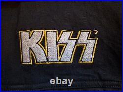 KISS TOUR JACKET 1997 BLACK DEMIN XL Rock And Roll Over-OFFICIAL MERCHANDISE