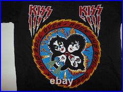 KISS VINTAGE 1986 ROCK AND ROLL OVER T-SHIRT Medium 2 Sided Single Stitch NEW