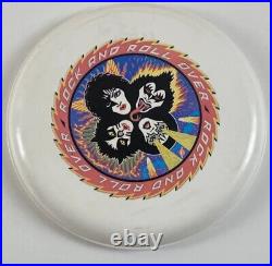 KISS Vintage Band FRISBEE Rock And Roll Over Screen Printed Gene Simmons Frehley