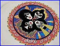 KISS Vintage Band FRISBEE Rock And Roll Over Screen Printed Gene Simmons Frehley
