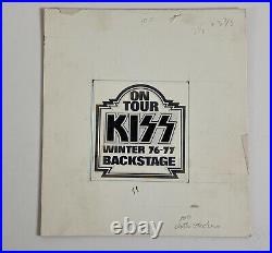 KISS vintage ROCK AND ROLL OVER TOUR SATIN BACKSTAGE PASS MASTER ARTWORK AUCOIN