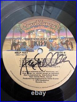 Kiss Ace Frehley Hand Signed Rock And Roll Over Original Casablanca 1976 Record
