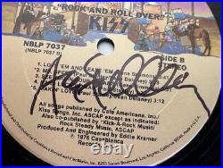 Kiss Ace Frehley Hand Signed Rock And Roll Over Original Casablanca 1976 Record