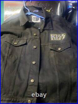 Kiss Rock Band Rock N Roll Over Black Demin Jacket