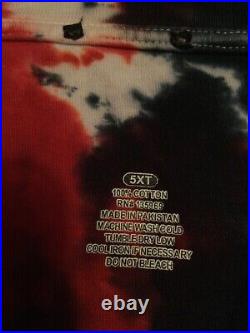 Kiss- Rock & Roll Over LP Image Red Tie Dye Shirt 5XT