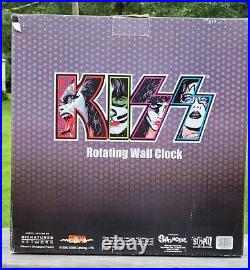 Kiss Rotating Wall Clock Rock And Roll Over New In Box Never Used