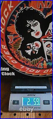Kiss Rotating Wall Clock Rock And Roll Over New In Box Never Used