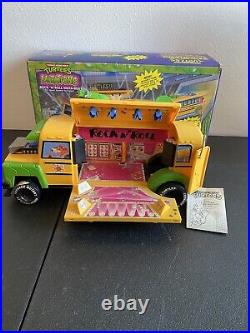 Near Complete TMNT Vintage 1994 Rock n Roll Muta Bus, With Box, Ninja Turtles
