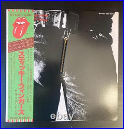 ROLLING STONES Sticky Fingers 1979 LP JAPAN OBI ZIPPER COMPLETE Beatles RARE