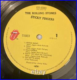ROLLING STONES Sticky Fingers 1979 LP JAPAN OBI ZIPPER COMPLETE Beatles RARE