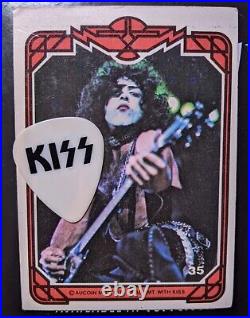 Rare Kiss Paul Stanley Aucoin Card 1976 Rock N Roll Over/love Gun Guitar Pick