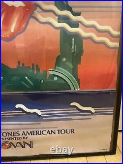 The Rolling Stones Original 1981 American Tour Poster Lips Over Nyc