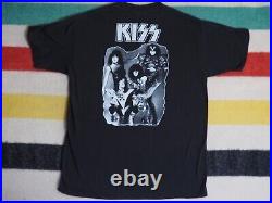 VTG 70s KISS Rock & Roll Over 1976 Tour Touch Gold Black Band Tee USA T-Shirt L