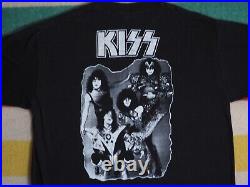 VTG 70s KISS Rock & Roll Over 1976 Tour Touch Gold Black Band Tee USA T-Shirt L