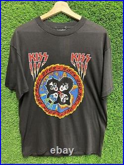 Vintage 80s KISS Rock & Roll Over Band Tee
