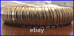 Vintage Fine. 999 Sterling Silver Designer Omega Etched Roll Over Bracelet RARE