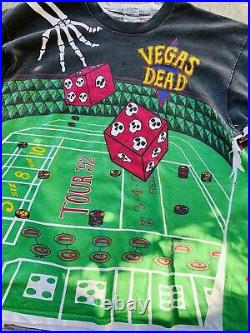 Vintage Grateful Dead Band Tee Shirt Xl Las Vegas All Over Print Gambling Liquid